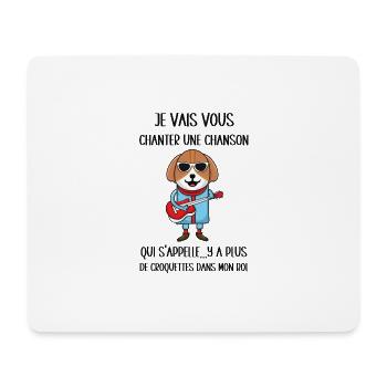 y a plus de croquettes dans mon bol - Tapis de souris (format paysage) - blanc - Devant
