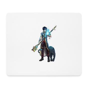 Homme guerrier maître du feu - Tapis de souris (format paysage) - blanc - Devant