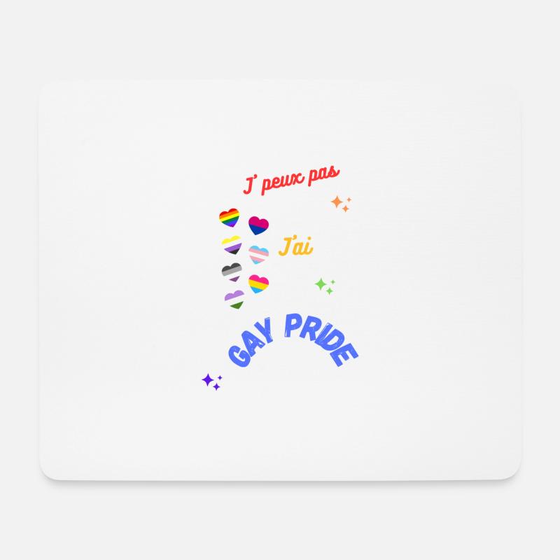 Ich kann nicht, ich habe Gay Pride - Mousepad (Querformat) - Weiß