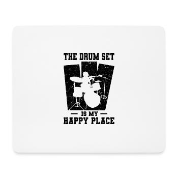 Schlagzeuger - Mousepad (Querformat) - Weiß - Vorne
