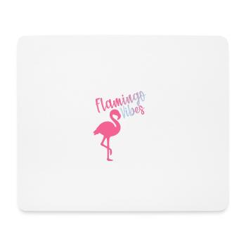 Flamingo-Schwingungen - Mousepad (Querformat) - Weiß - Vorne