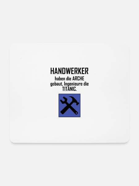 Handwerker haben die ARCHE gebaut - Mousepad (Querformat) - Weiß