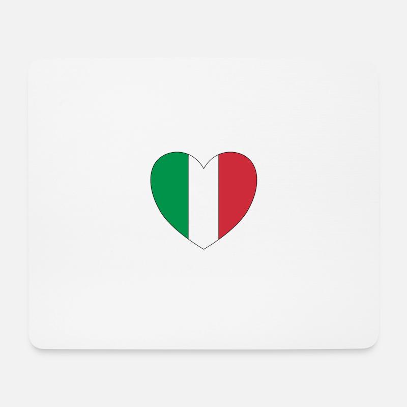 Italienisches Herz - Mousepad (Querformat) - Weiß