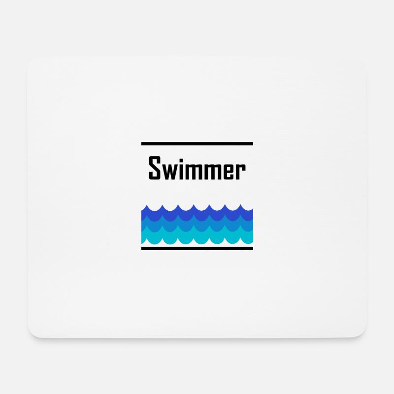 Swimmer - Mousepad (Querformat) - Weiß