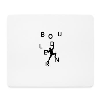 Bouldering - Mouse Pad (horizontal) - white - Front