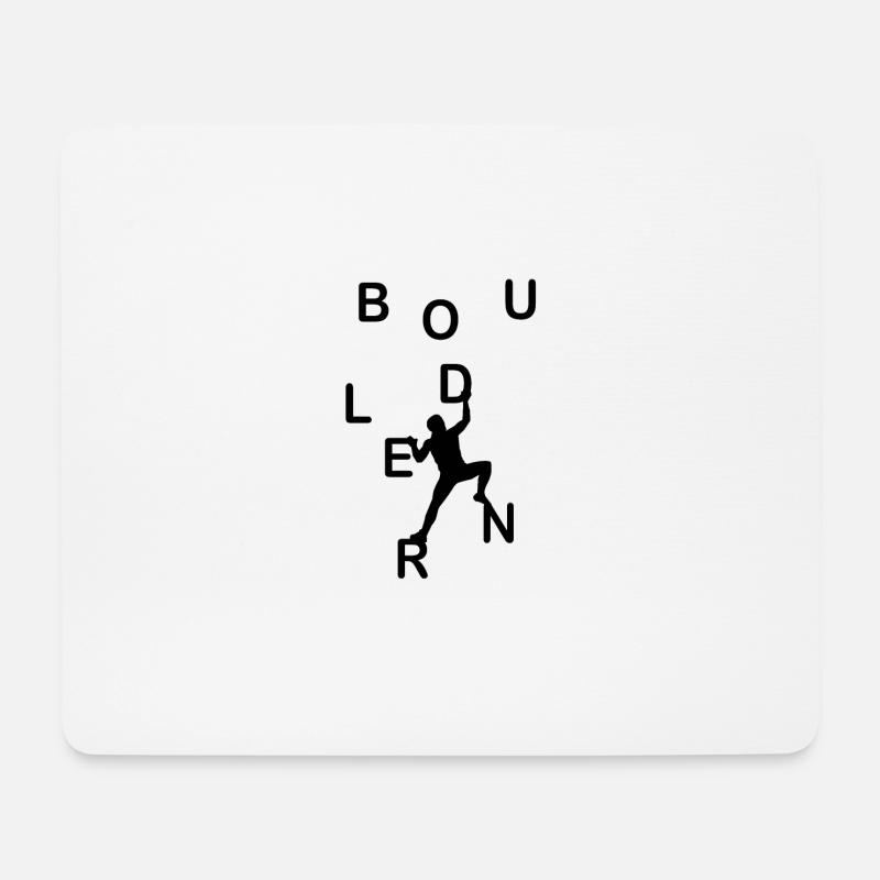 Bouldern - Mousepad (Querformat) - Weiß