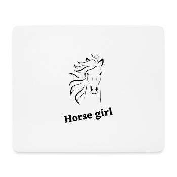 Horse Girl - Mouse Pad (horizontal) - white - Front