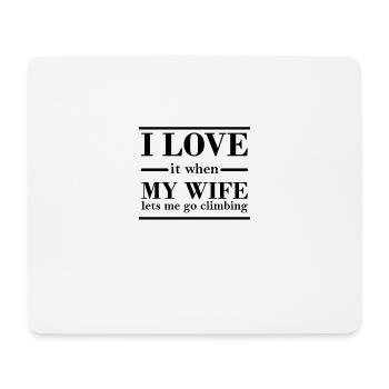 Ich liebe meine Frau (Klettern lustig) - Mousepad (Querformat) - Weiß - Vorne