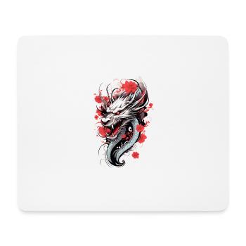 Dragon japonais - Tapis de souris (format paysage) - blanc - Devant