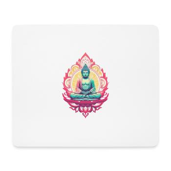 Statue de Bouddha - Tapis de souris (format paysage) - blanc - Devant