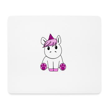 licorne - Tapis de souris (format paysage) - blanc - Devant
