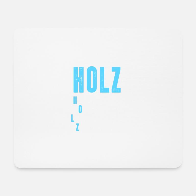 HOLZ - Mousepad (Querformat) - Weiß