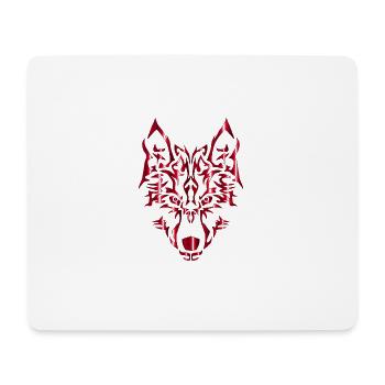 wolf wolfes wolves tribal23 - Mousepad (Querformat) - Weiß - Vorne