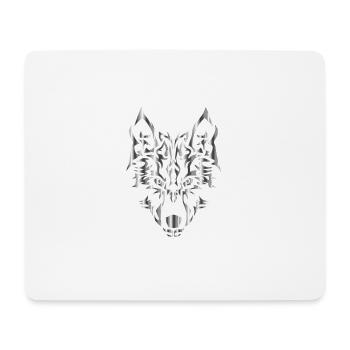 wolf wolfes wolves tribal81 - Mousepad (Querformat) - Weiß - Vorne