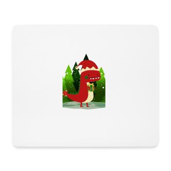 Dinosaurier Dino Geschenk Weihnachten Ugly Sweater - Mousepad (Querformat) - Weiß - Vorne