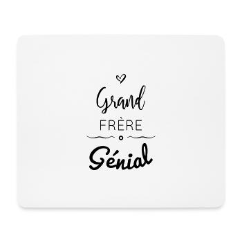 GRAND FRÈRE GÉNIAL - Tapis de souris (format paysage) - blanc - Devant