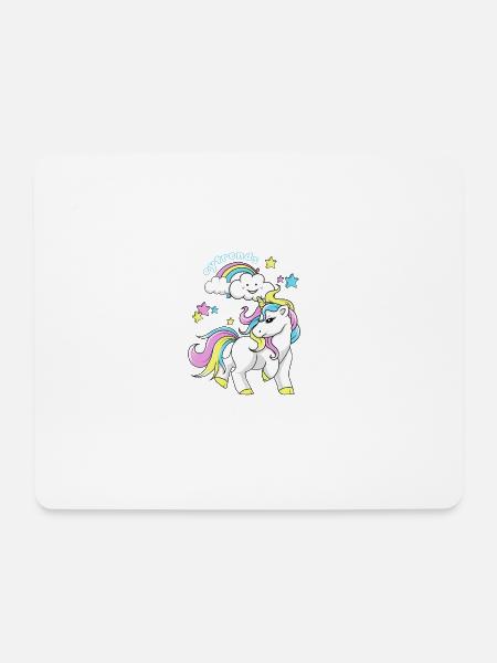Unicorn - Mousepad (Querformat) - Weiß