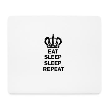 Eat Sleep Sleep Repeat - Mousepad (Querformat) - Weiß - Vorne