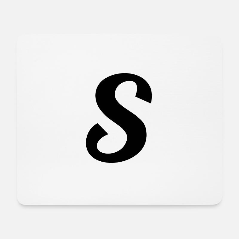 S - Mousepad (Querformat) - Weiß