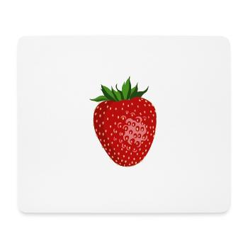 Erdbeere,Obst,Frucht - Mousepad (Querformat) - Weiß - Vorne