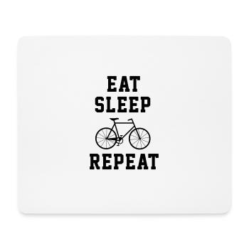 Mangez sommeil vélo répétez - VTT - Tapis de souris (format paysage) - blanc - Devant