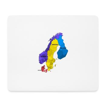 Schweden Schweden Nordische Symbole 5 - Mousepad (Querformat) - Weiß - Vorne