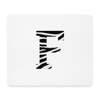 Buchstabe f Zebra - Mousepad (Querformat) - Weiß - Vorne