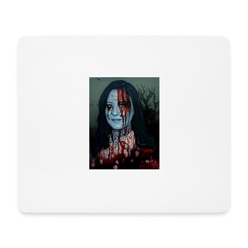 Halloween Bloodie Woman - Tapis de souris (format paysage) - blanc - Devant