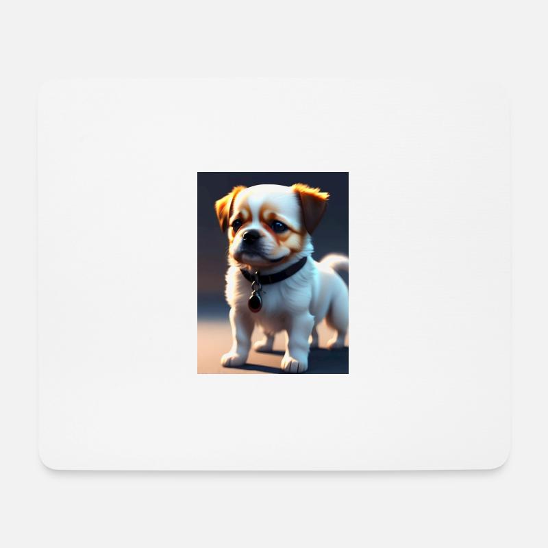 süßer Hund - Mousepad (Querformat) - Weiß