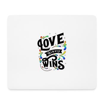 Liebe gewinnt immer 2 b clr - Mousepad (Querformat) - Weiß - Vorne