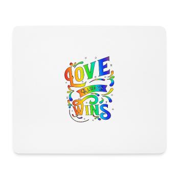 Liebe gewinnt immer 2 clr - Mousepad (Querformat) - Weiß - Vorne