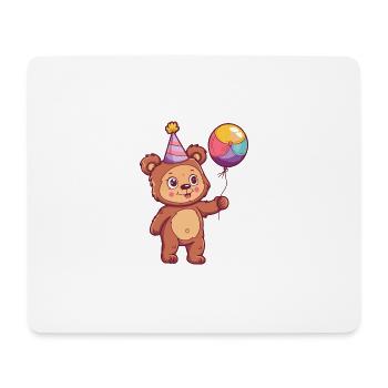 Bear Birthday Comic - Mouse Pad (horizontal) - white - Front