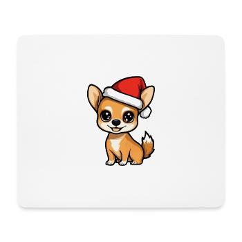Chihuahua Dog Christmas Cute - Mouse Pad (horizontal) - white - Front