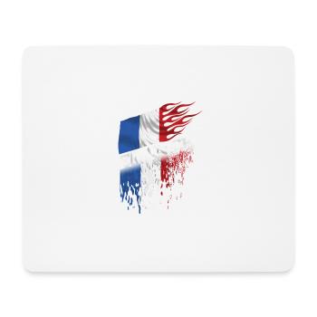france drapeau - Tapis de souris (format paysage) - blanc - Devant