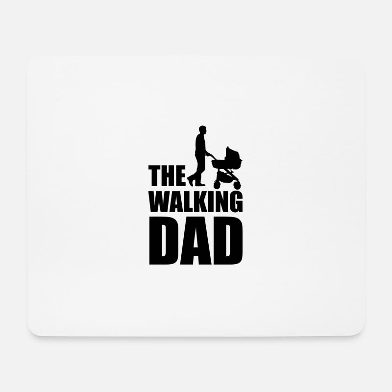 The Walking Dad - Mousepad (Querformat) - Weiß