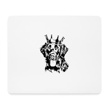 FLAT COATED RETRIEVER Crown Dog Dogs Wilsigns - Mouse Pad (horizontal) - white - Front