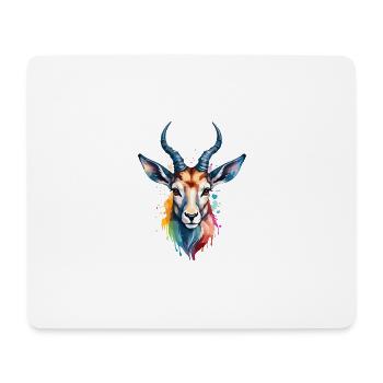 Antilope Bunter Vogel Cooles Aquarell - Mousepad (Querformat) - Weiß - Vorne