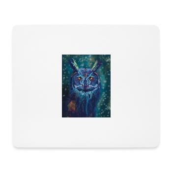 Eule - Mousepad (Querformat) - Weiß - Vorne