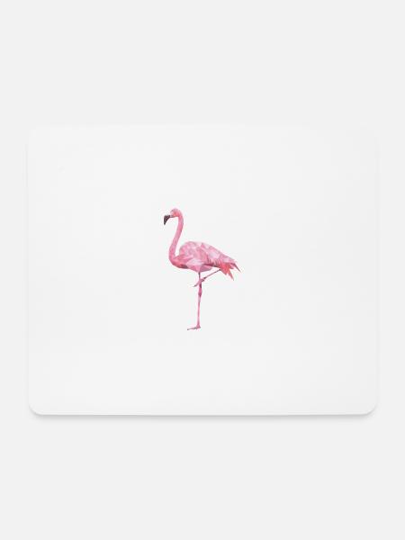 Flamingo-shirt - Mousepad (Querformat) - Weiß