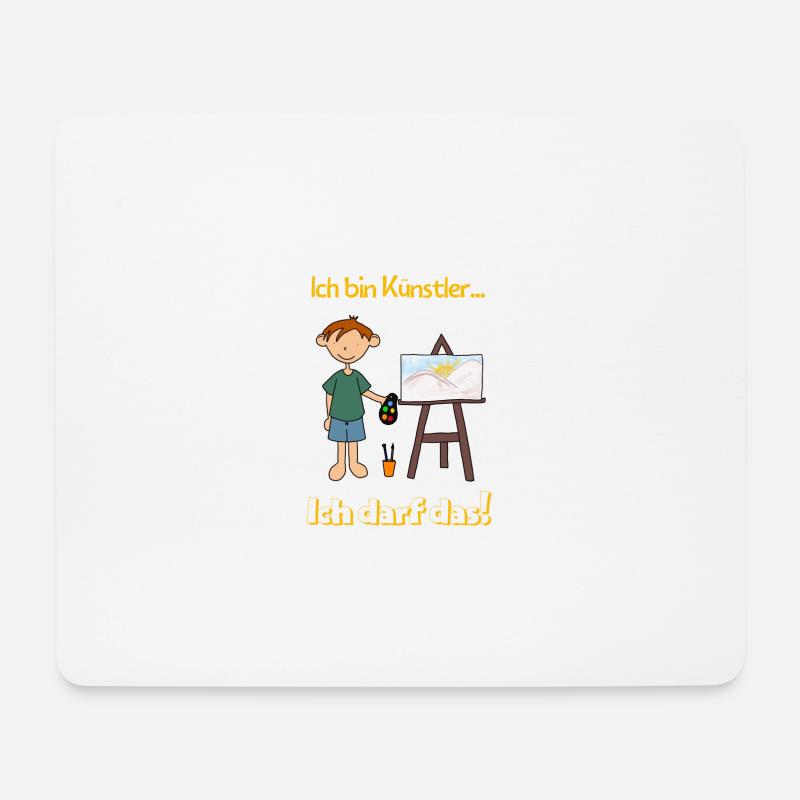 Künstler - Mousepad (Querformat) - Weiß