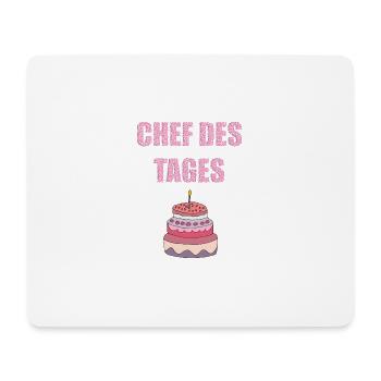 chef des tages - Mousepad (Querformat) - Weiß - Vorne