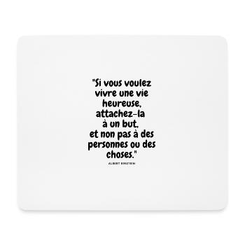 vivre une vie heureuse - Tapis de souris (format paysage) - blanc - Devant