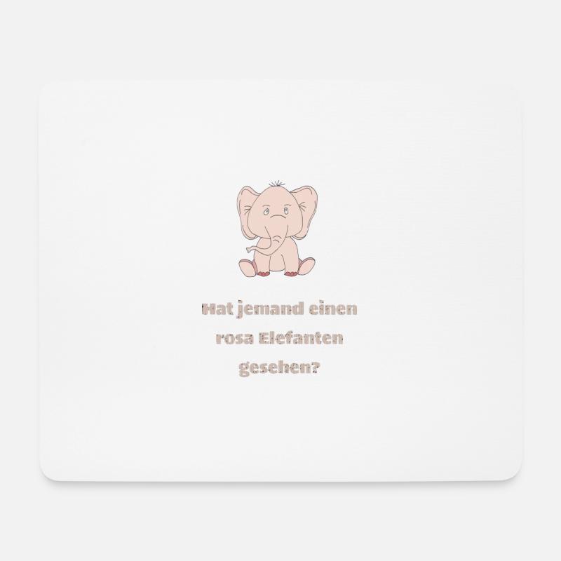 hat jemand einen rosa elefanten - Mousepad (Querformat) - Weiß
