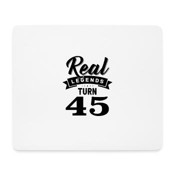 Real Legends fête ses 45 ans, 45 ans - Tapis de souris (format paysage) - blanc - Devant
