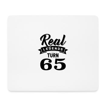 Real legends turn 65, 65 birthday - Mouse Pad (horizontal) - white - Front