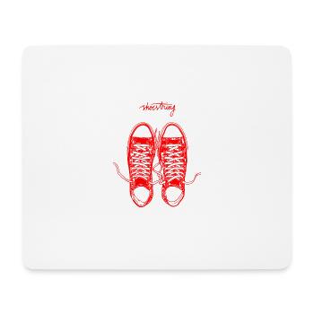 Sneaker shoestring - Mouse Pad (horizontal) - white - Front