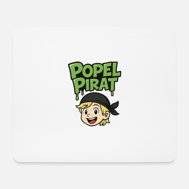 Design Popel Pirat - Mousepad (Querformat) - Weiß