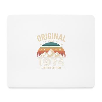 Juli 1974 – Legende der Gipfel und Berge - Mousepad (Querformat) - Weiß - Vorne