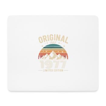 Juli 1977 – Legende der Gipfel und Berge - Mousepad (Querformat) - Weiß - Vorne