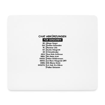 chat senioren - Mousepad (Querformat) - Weiß - Vorne